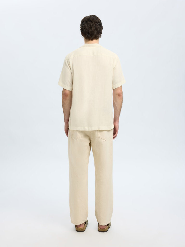 KORTE SKJORTER - Slhregnoa Mix Shirt SS Resort - - Hr Ravn