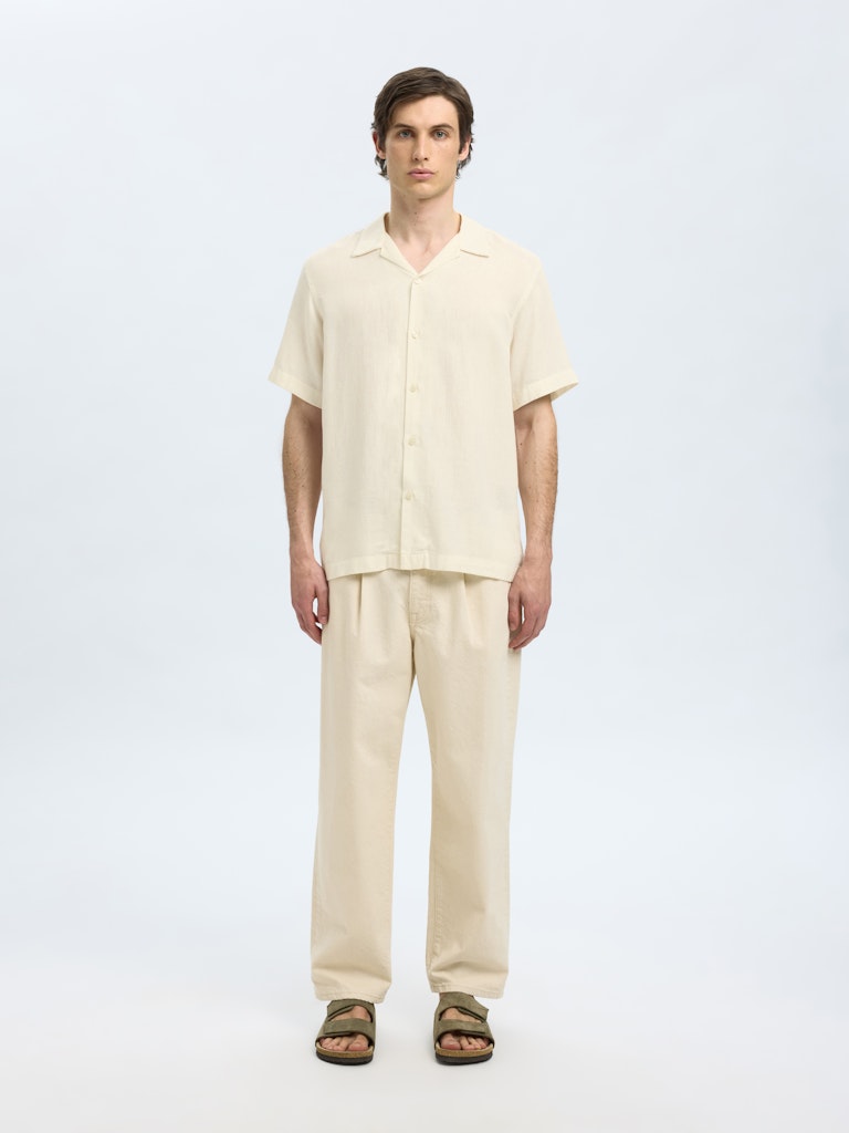 KORTE SKJORTER - Slhregnoa Mix Shirt SS Resort - - Hr Ravn