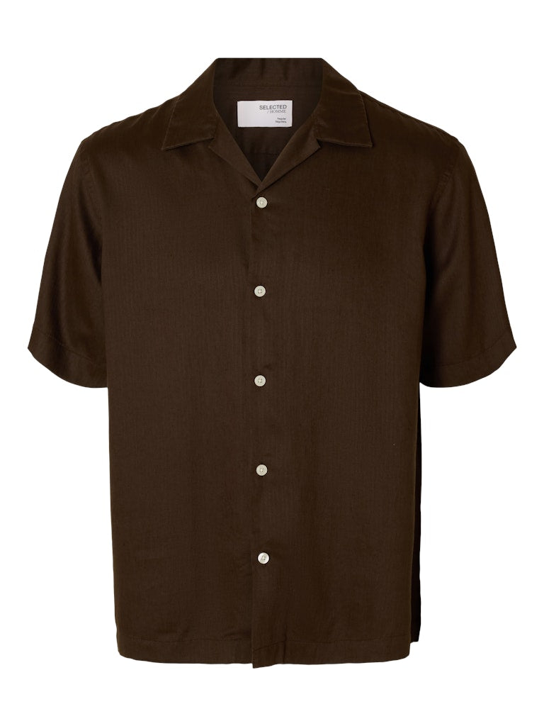 KORTE SKJORTER - Slhregnoa Mix Shirt SS Resort - - Hr Ravn