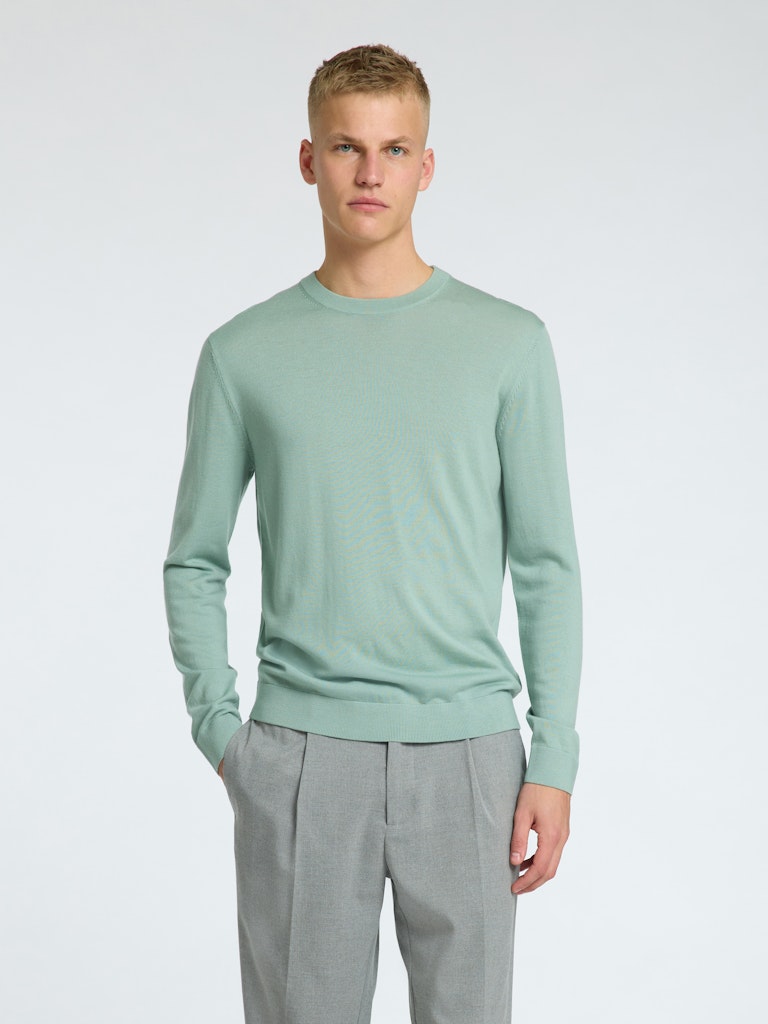 STRIK - SLHTRAY LS KNIT MERINO CREW NECK - - Hr Ravn