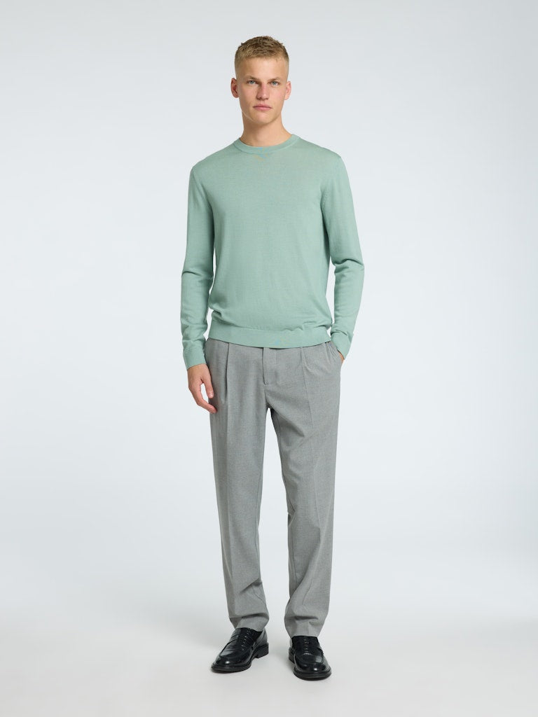 STRIK - SLHTRAY LS KNIT MERINO CREW NECK - - Hr Ravn