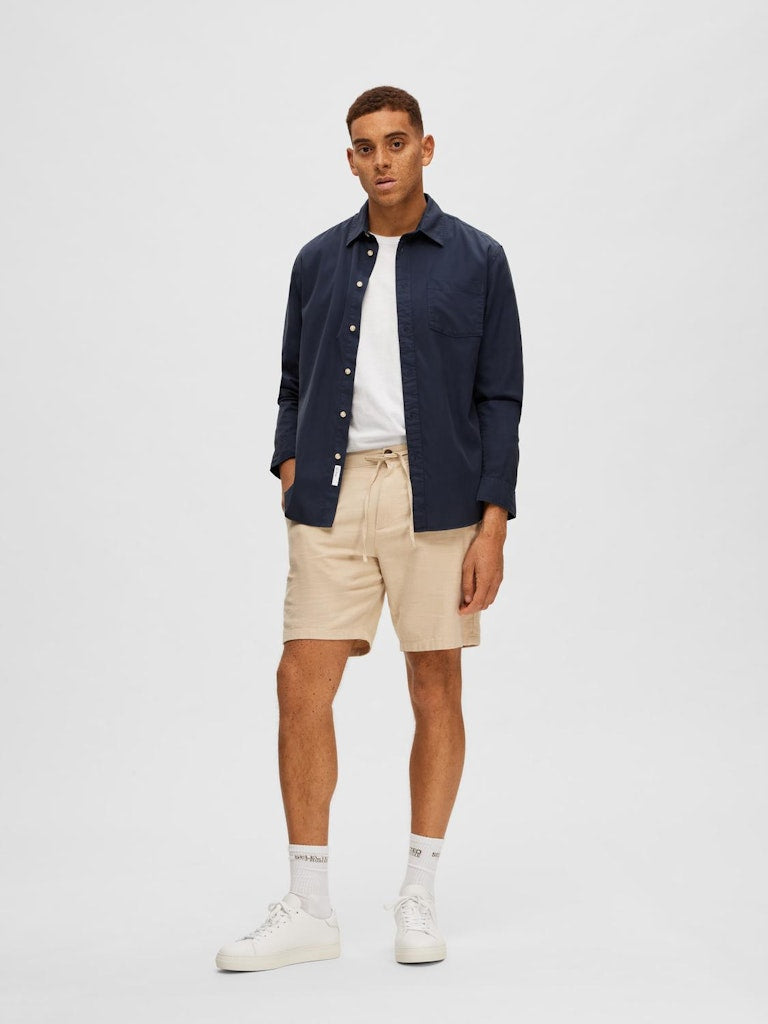 SHORTS - Slhregular-Brody Linen Shorts Noos - - Hr Ravn