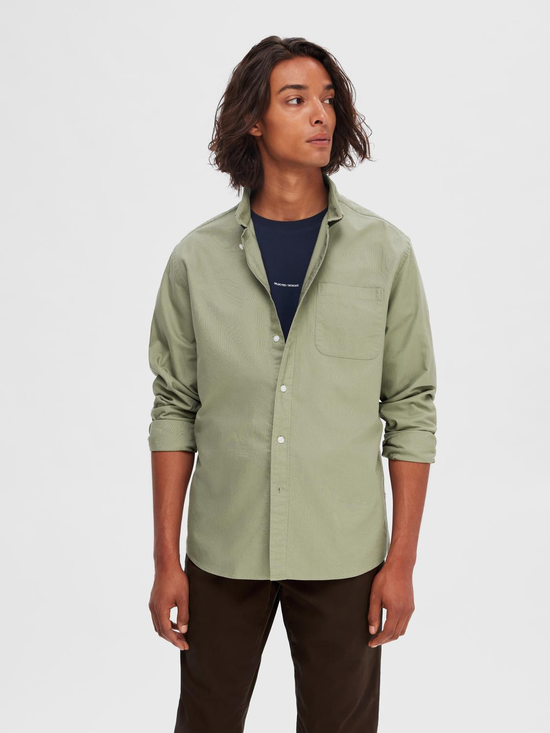 LANGE SKJORTER - Slhregrick-Ox Shirt LS - - Hr Ravn