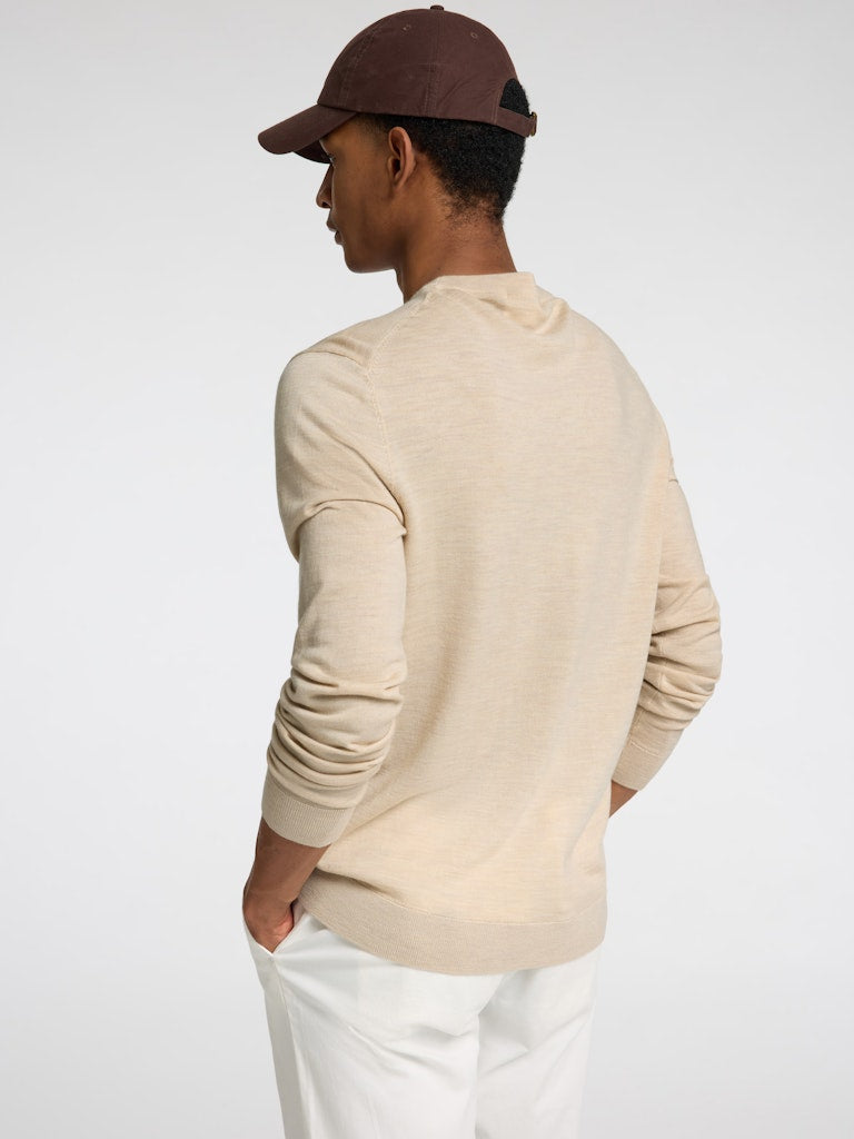 STRIK - SLHTRAY LS KNIT MERINO CREW NECK - - Hr Ravn