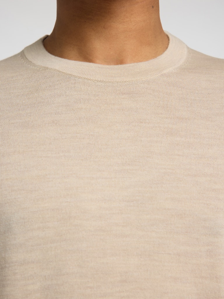 STRIK - SLHTRAY LS KNIT MERINO CREW NECK - - Hr Ravn