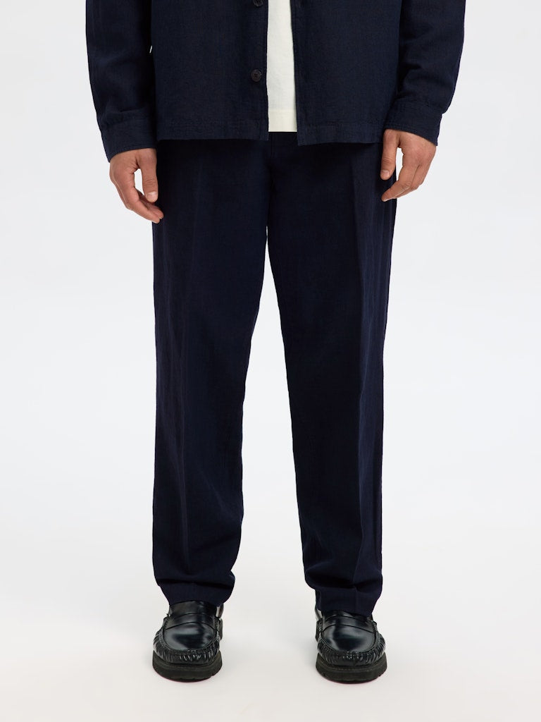 BUKSER - Slh196-Straight Leroy Linen Pant - - Hr Ravn