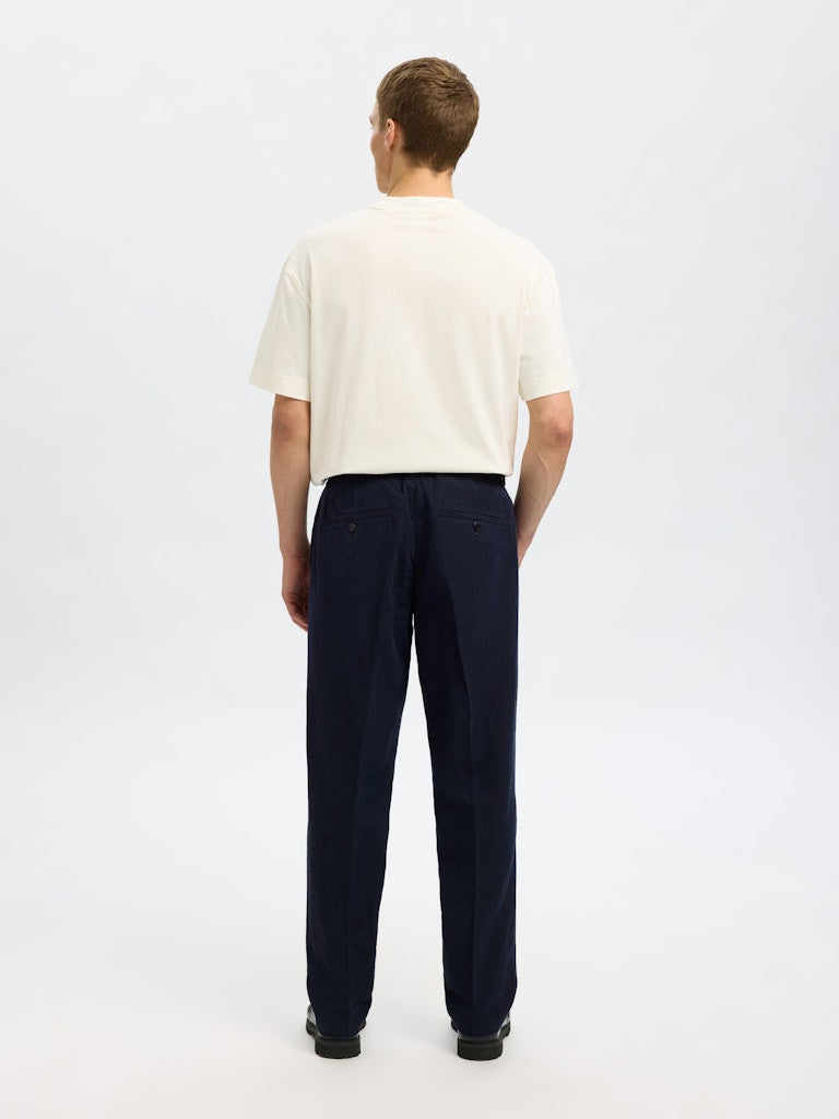 BUKSER - Slh196-Straight Leroy Linen Pant - - Hr Ravn