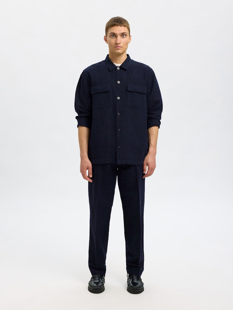 BUKSER - Slh196-Straight Leroy Linen Pant - - Hr Ravn