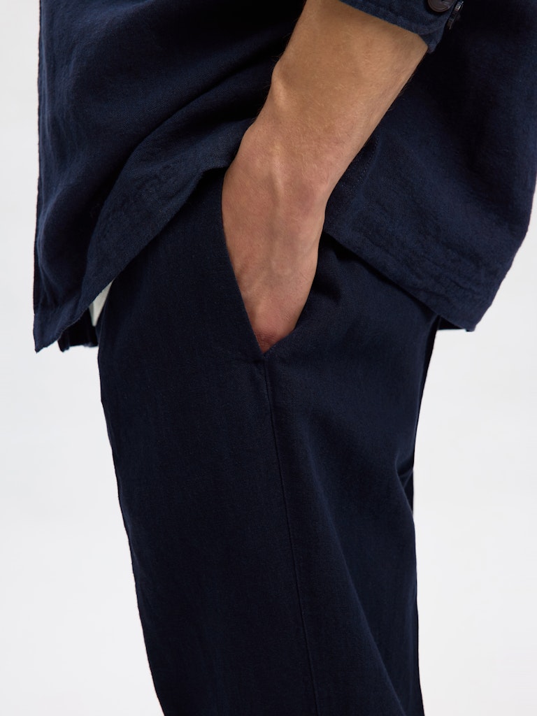 BUKSER - Slh196-Straight Leroy Linen Pant - - Hr Ravn