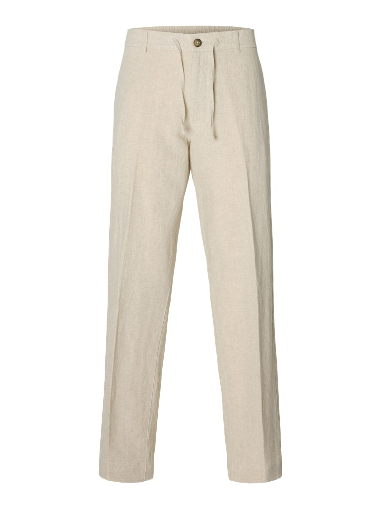 BUKSER - Slh196-Straight Leroy Linen Pant - - Hr Ravn