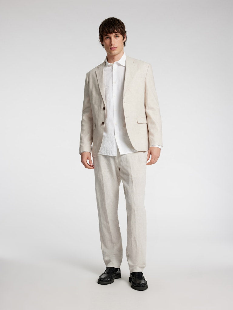 BUKSER - Slh196-Straight Leroy Linen Pant - - Hr Ravn