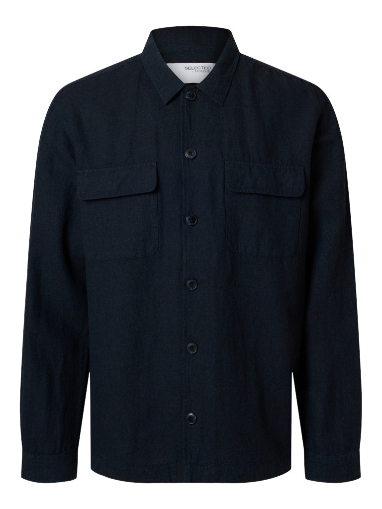 OVERSHIRT - Slh-Leroy Linen Blend Overshirt - - Hr Ravn