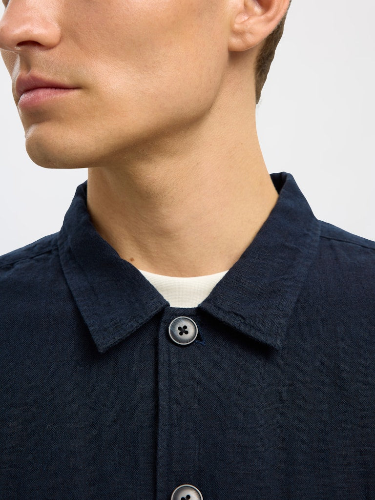 OVERSHIRT - Slh-Leroy Linen Blend Overshirt - - Hr Ravn
