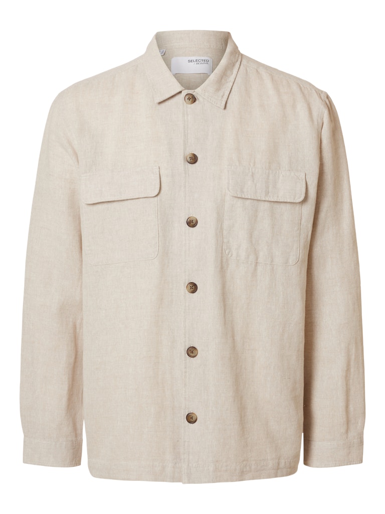 OVERSHIRT - Slh-Leroy Linen Blend Overshirt - - Hr Ravn