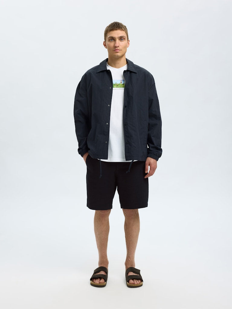 SHORTS - Slhregular-Karl Seersucker Shorts - - Hr Ravn