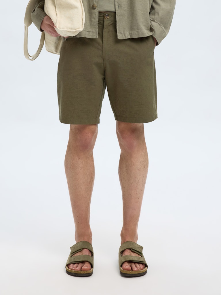 SHORTS - Slhregular-Karl Seersucker Shorts - - Hr Ravn