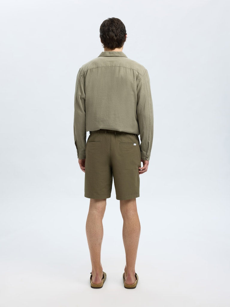 SHORTS - Slhregular-Karl Seersucker Shorts - - Hr Ravn