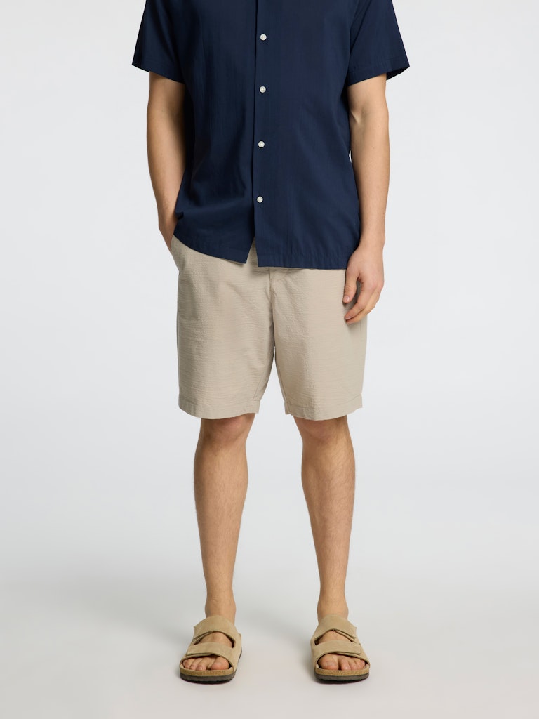 SHORTS - Slhregular-Karl Seersucker Shorts - - Hr Ravn