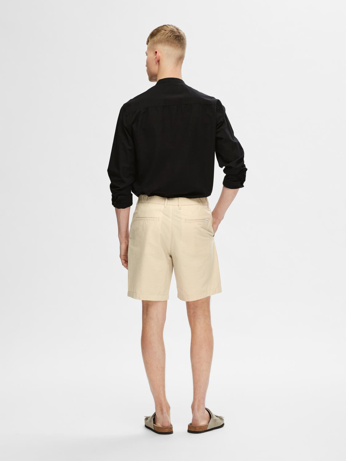 SHORTS - SLHREGULAR-KARL SEERSUCKER SHORTS - - Hr Ravn