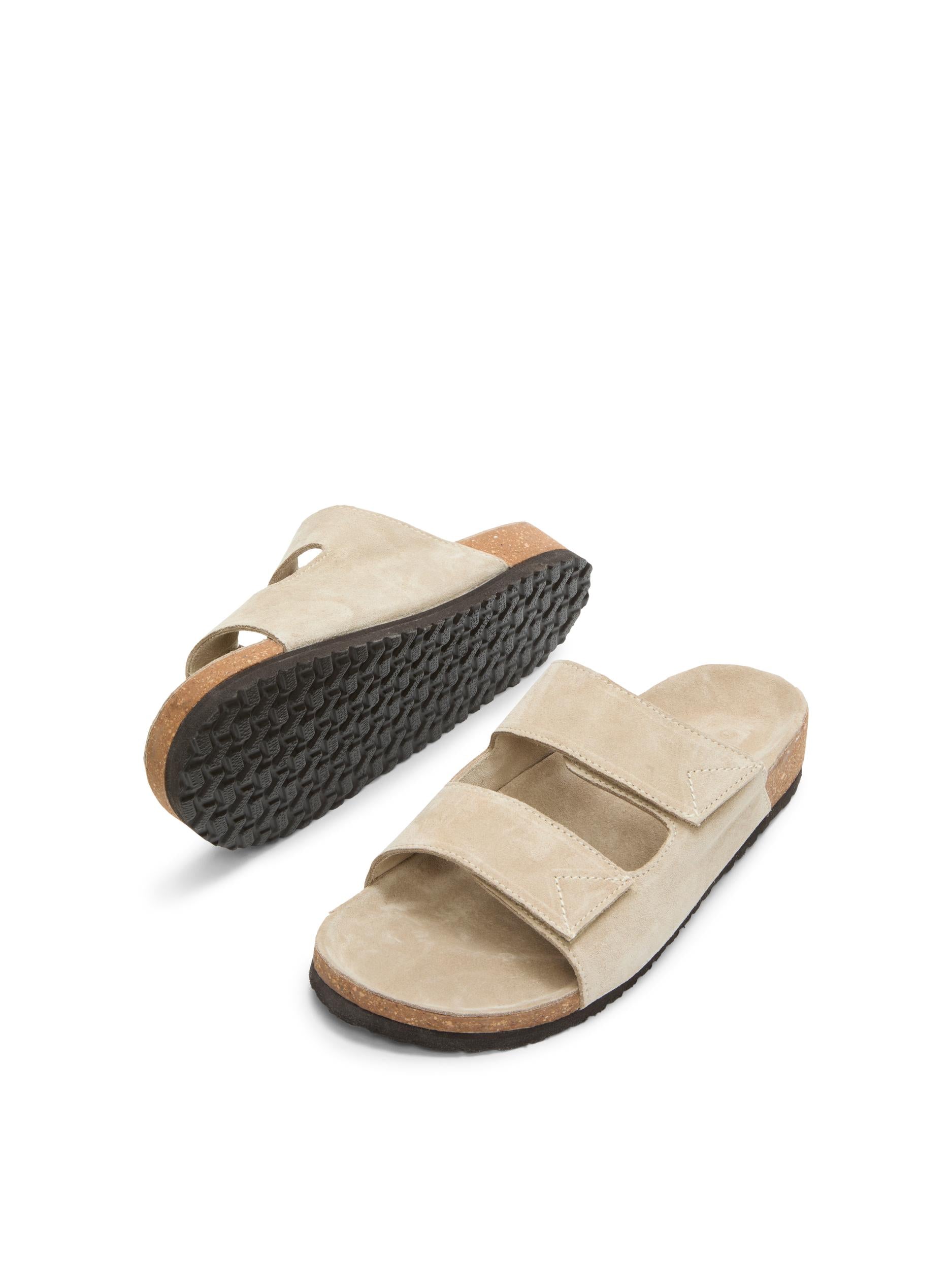 SLHBASTIAN SUEDE STRAP SLIDER - SANDALER - - Hr Ravn