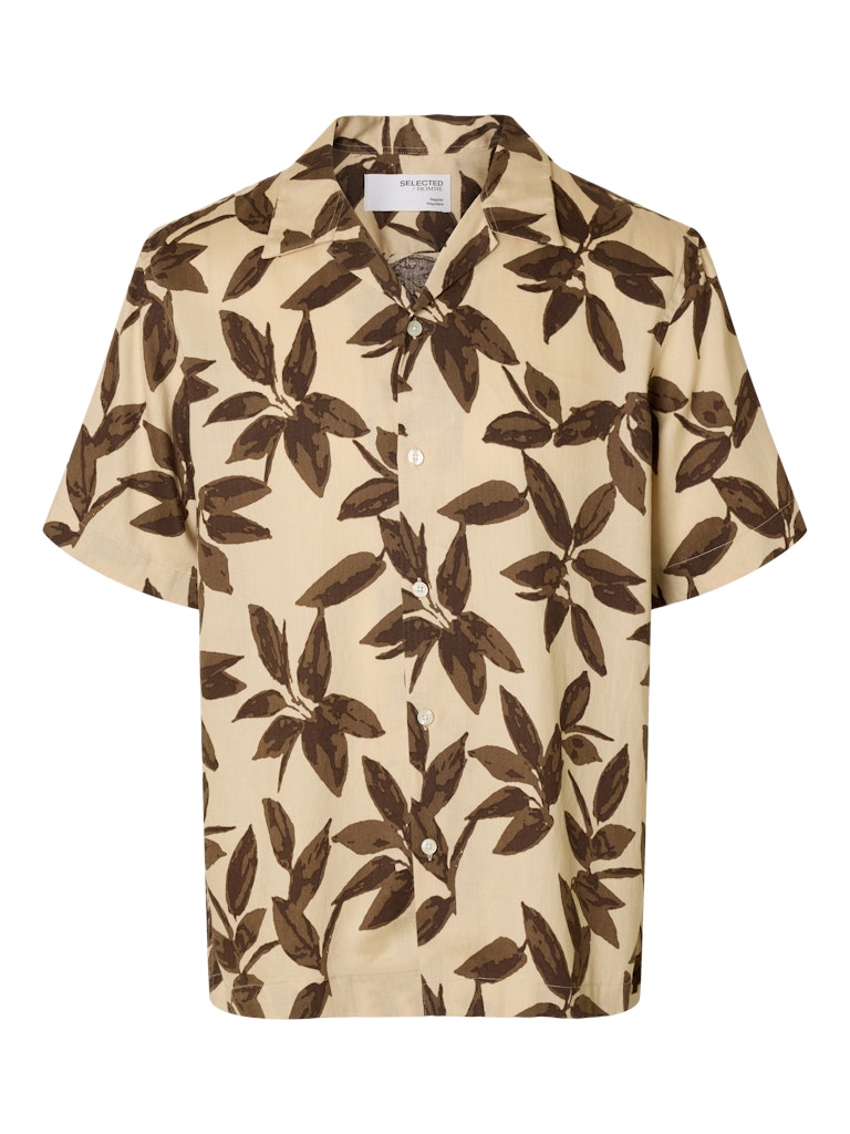 KORTE SKJORTER - Slhregnoa Mix Shirt SS Resort - - Hr Ravn