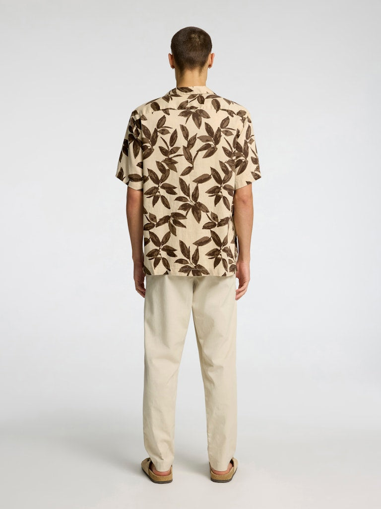KORTE SKJORTER - Slhregnoa Mix Shirt SS Resort - - Hr Ravn