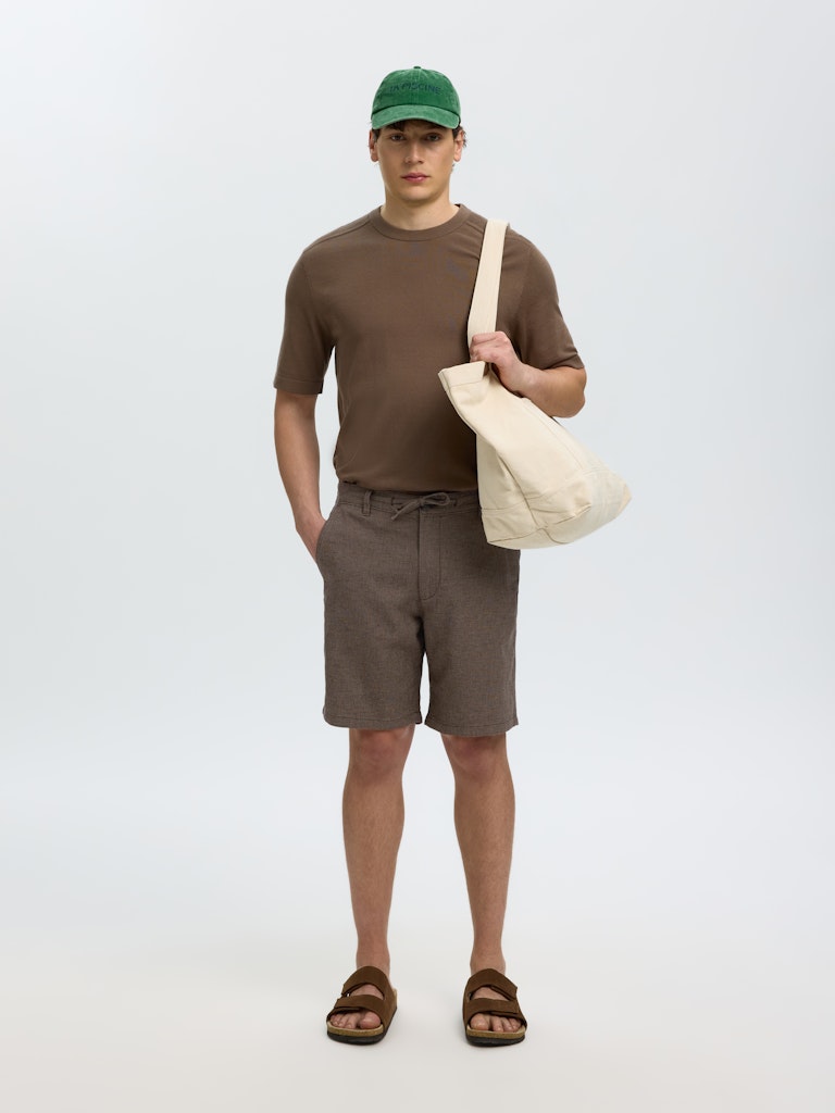 Slhregular-Brody Linen Bld Shorts Noos