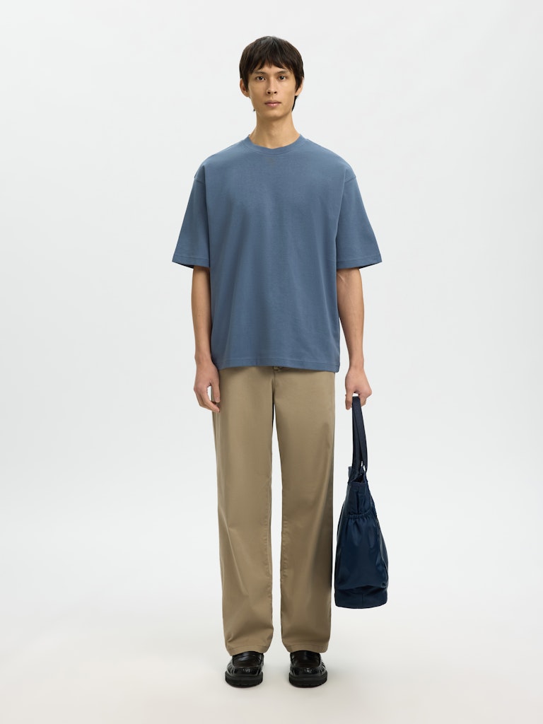 Slhlooseoscar Ss O-hals T-skjorte i størrelse 10