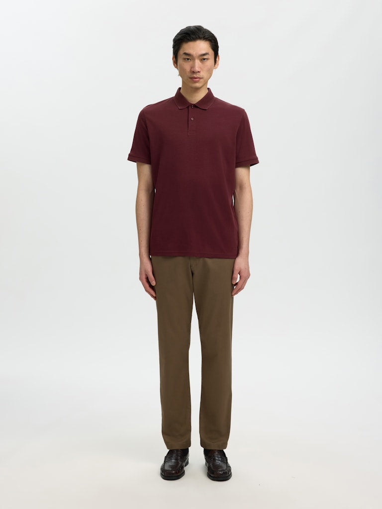 Slim fit knappepolo med SS-logo