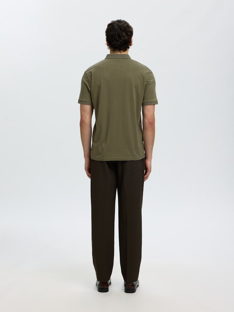 Slim fit knappepolo med SS-logo