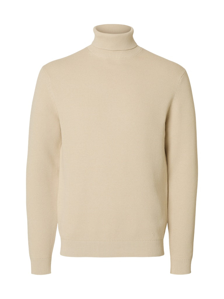Slhdane LS Knit Structure Roll Neck Noos