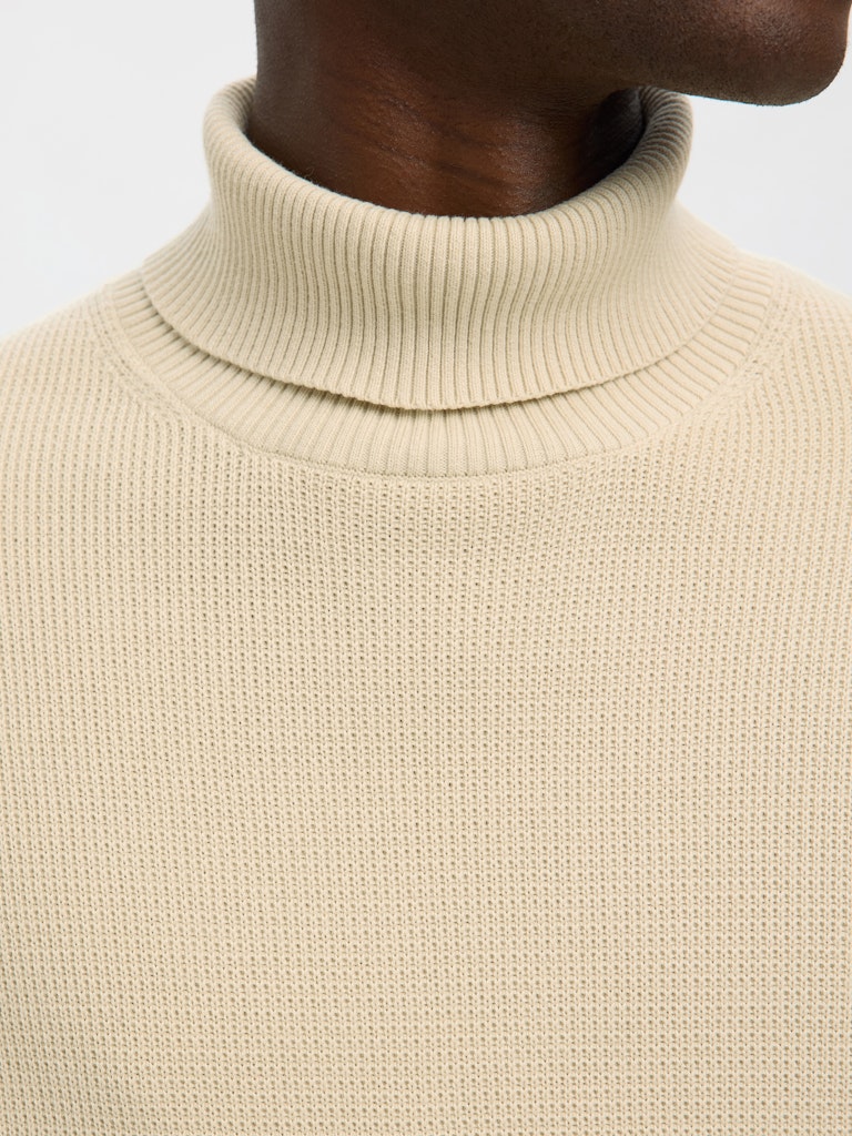 Slhdane LS Knit Structure Roll Neck Noos