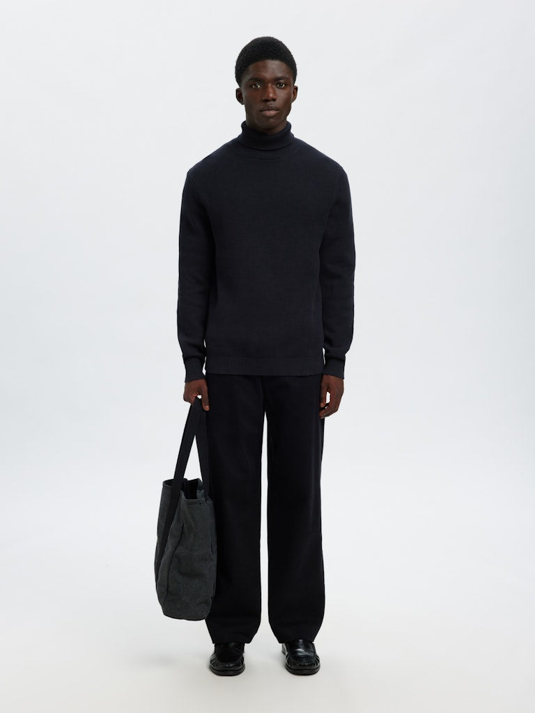 Slhdane LS Knit Structure Roll Neck Noos