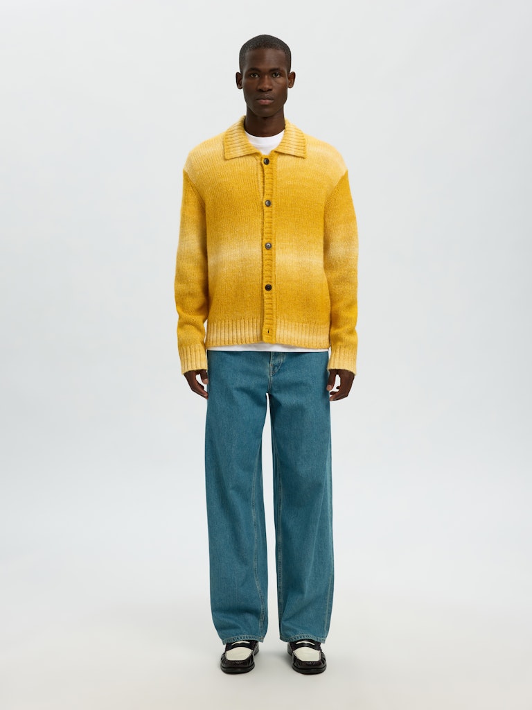 STRIK - Slhgaard LS Knit Relaxed Polo Cardigan - - Hr Ravn