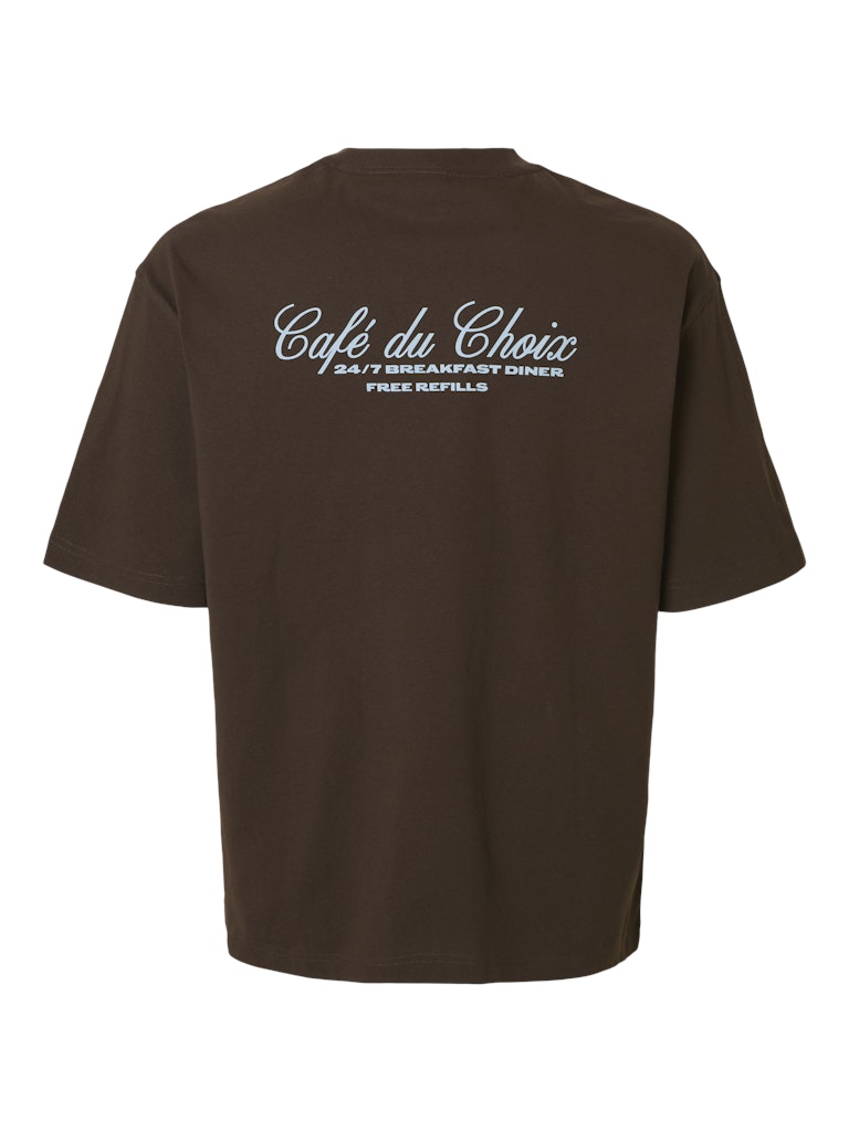 T-SHIRTS - Slhrelaxnorman SS Coffee Tee - - Hr Ravn