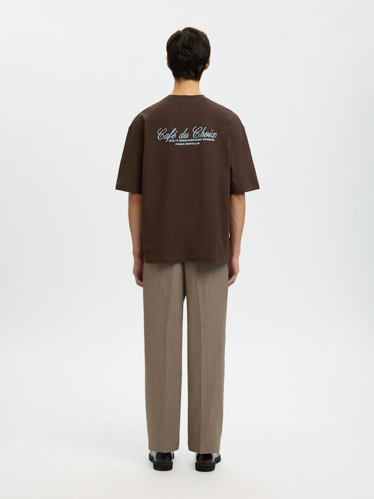 T-SHIRTS - Slhrelaxnorman SS Coffee Tee - - Hr Ravn