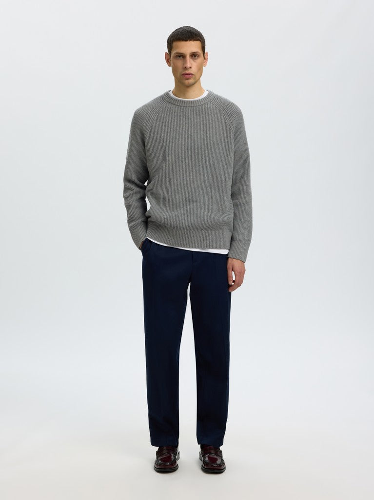 Slmbraun Knit Rlx Rib Crew Neck