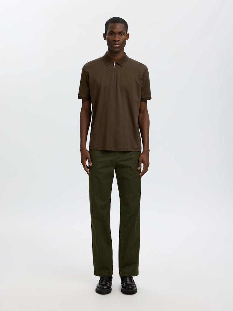 SlhFave Zip SS Polo