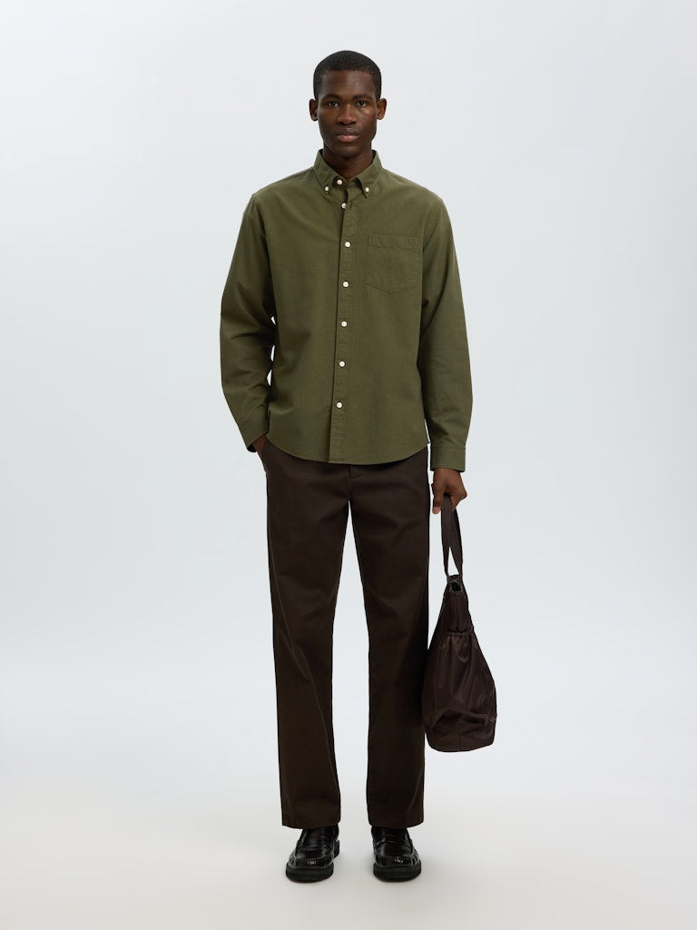 Slhregrick-Ox Shirt Ls Noos