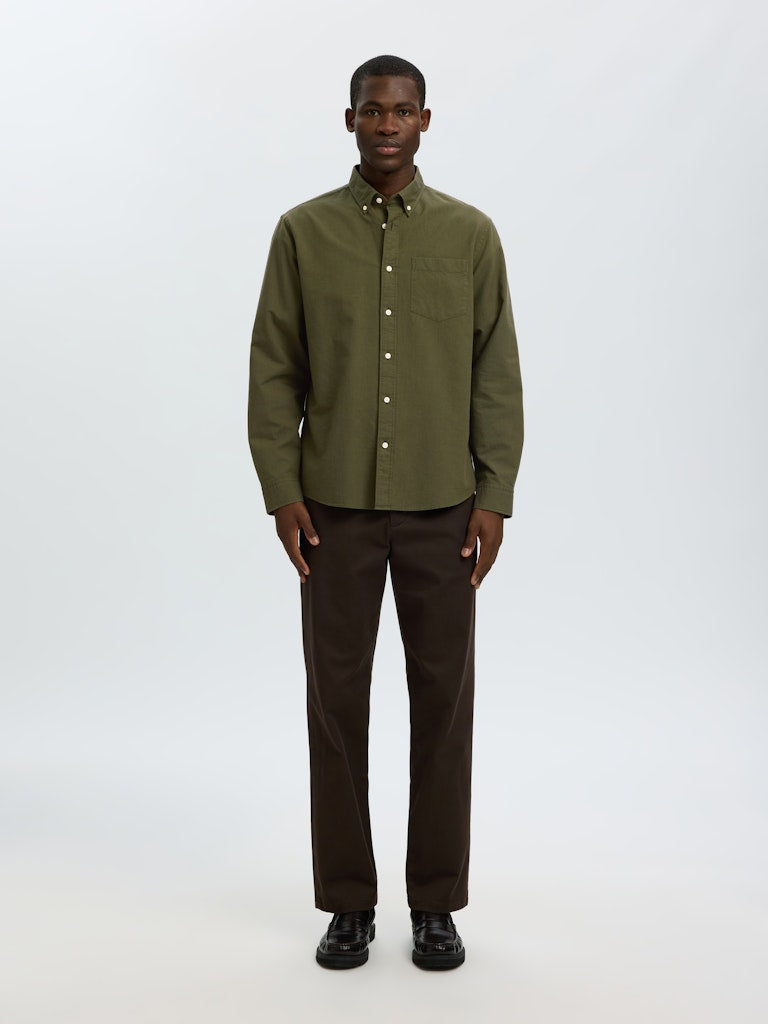 Slhregrick-Ox Shirt Ls Noos