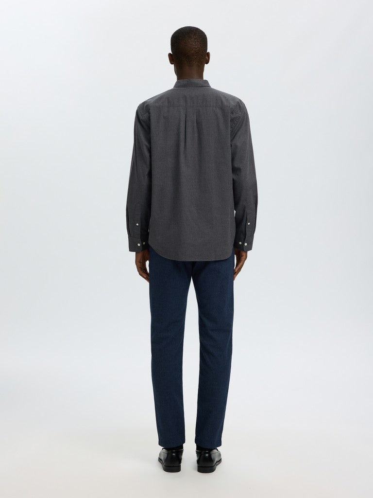 Slmcole-Jay Reg Melange LS Shirt