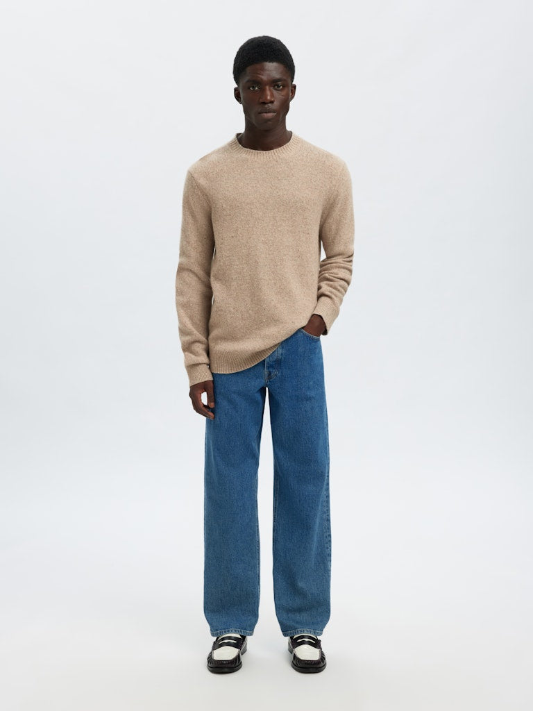 STRIK - Slhneil LS Knit Neps Crew Neck - - Hr Ravn