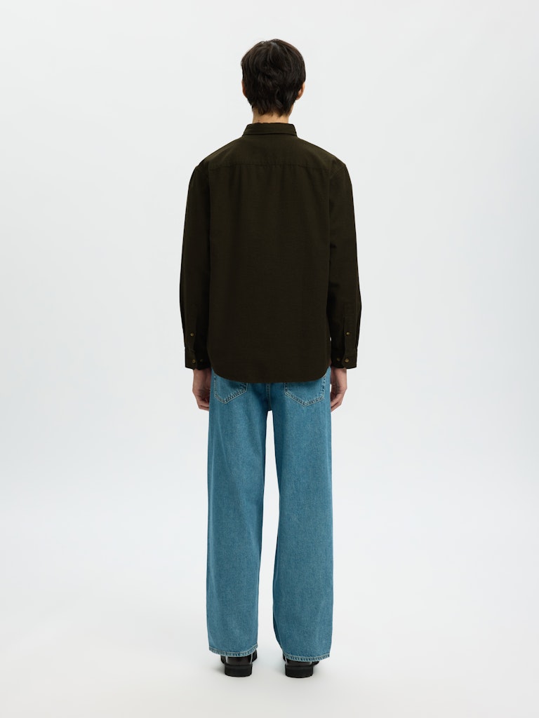 LANGE SKJORTER - Slhregnoah Mix Bdwn LS Shirt - - Hr Ravn