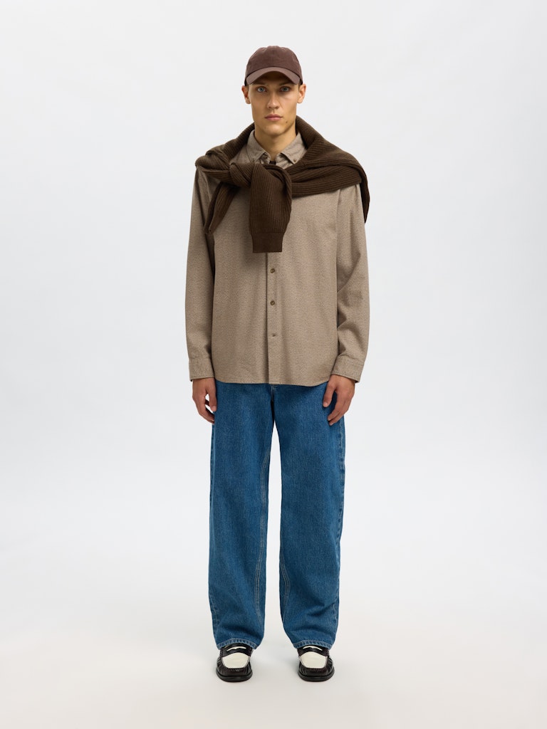 LANGE SKJORTER - Slhregnoah Mix Bdwn LS Shirt - - Hr Ravn