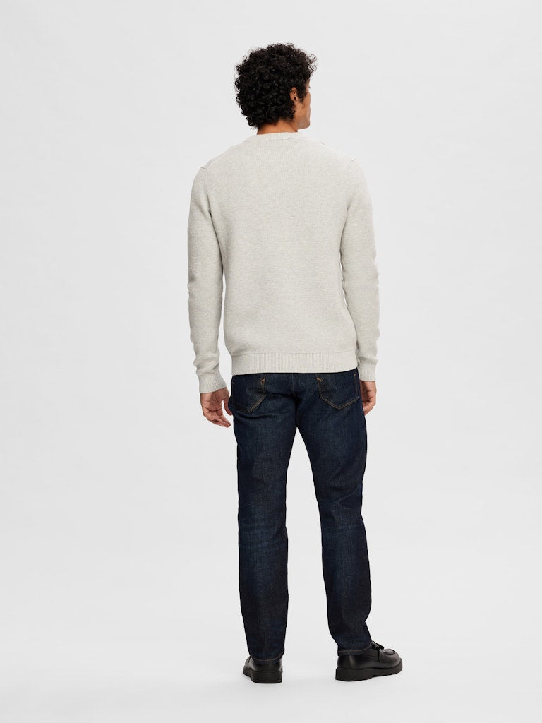 STRIK - Slhdane LS Knit Structure Crew Neck - - Hr Ravn