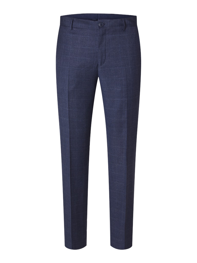 Slhslim-Neil Dark Blue Check Trousers