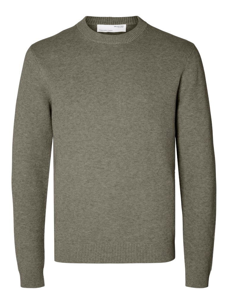 STRIK - Slhdane LS Knit Structure Crew Neck - - Hr Ravn