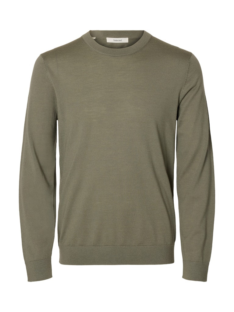 Slhtray Ls Knit Merino Crew Neck Noos