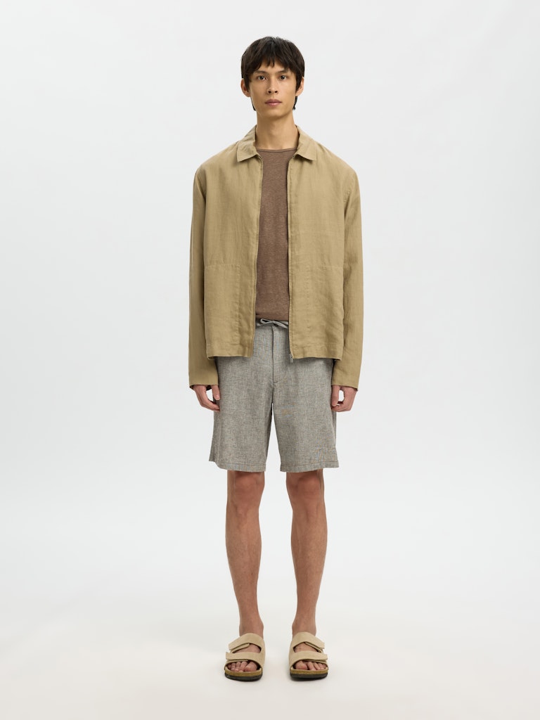Slhregular-Brody Linen Bld Shorts Noos