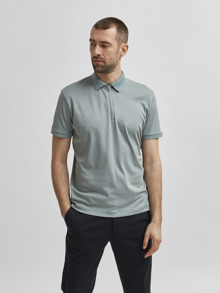SlhFave Zip SS Polo